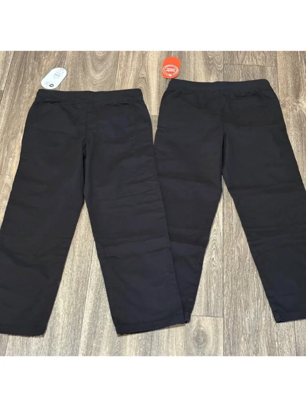 Wonder Nation Boys Black Woven Pants Drawstring Size 8 Durable Everyday Wear